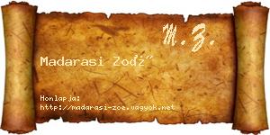 Madarasi Zoé névjegykártya